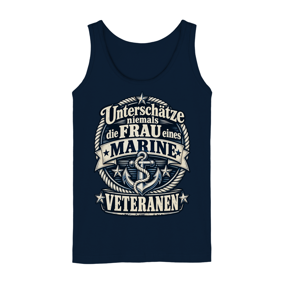 Unterschätze niemals die Frau eines Marine Veteranen - Ladies Tank-Top