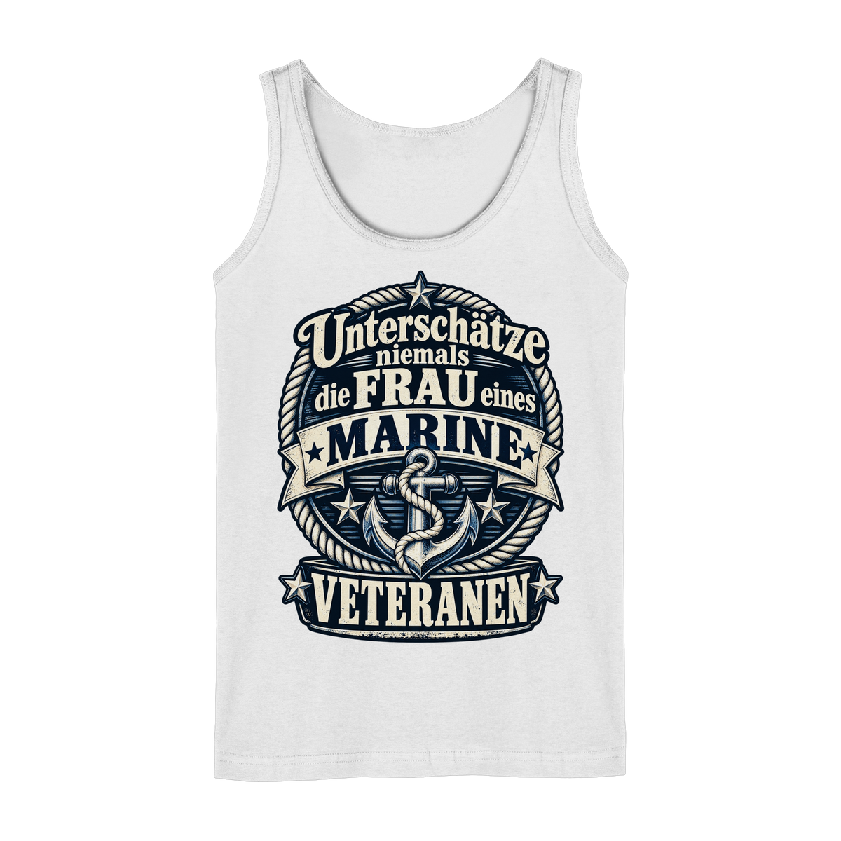 Unterschätze niemals die Frau eines Marine Veteranen - Ladies Tank-Top