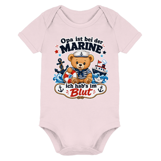 Opa ist bei der Marine – ich hab’s im Blut - Organic Baby Bodysuit