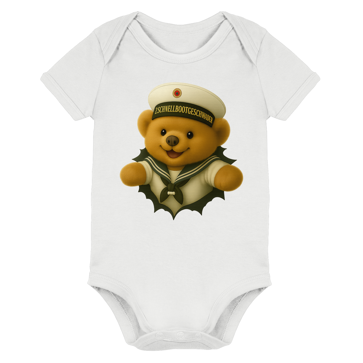 Teddy 2. SCHNELLBOOTGESCHWADER - Organic Baby Bodysuit