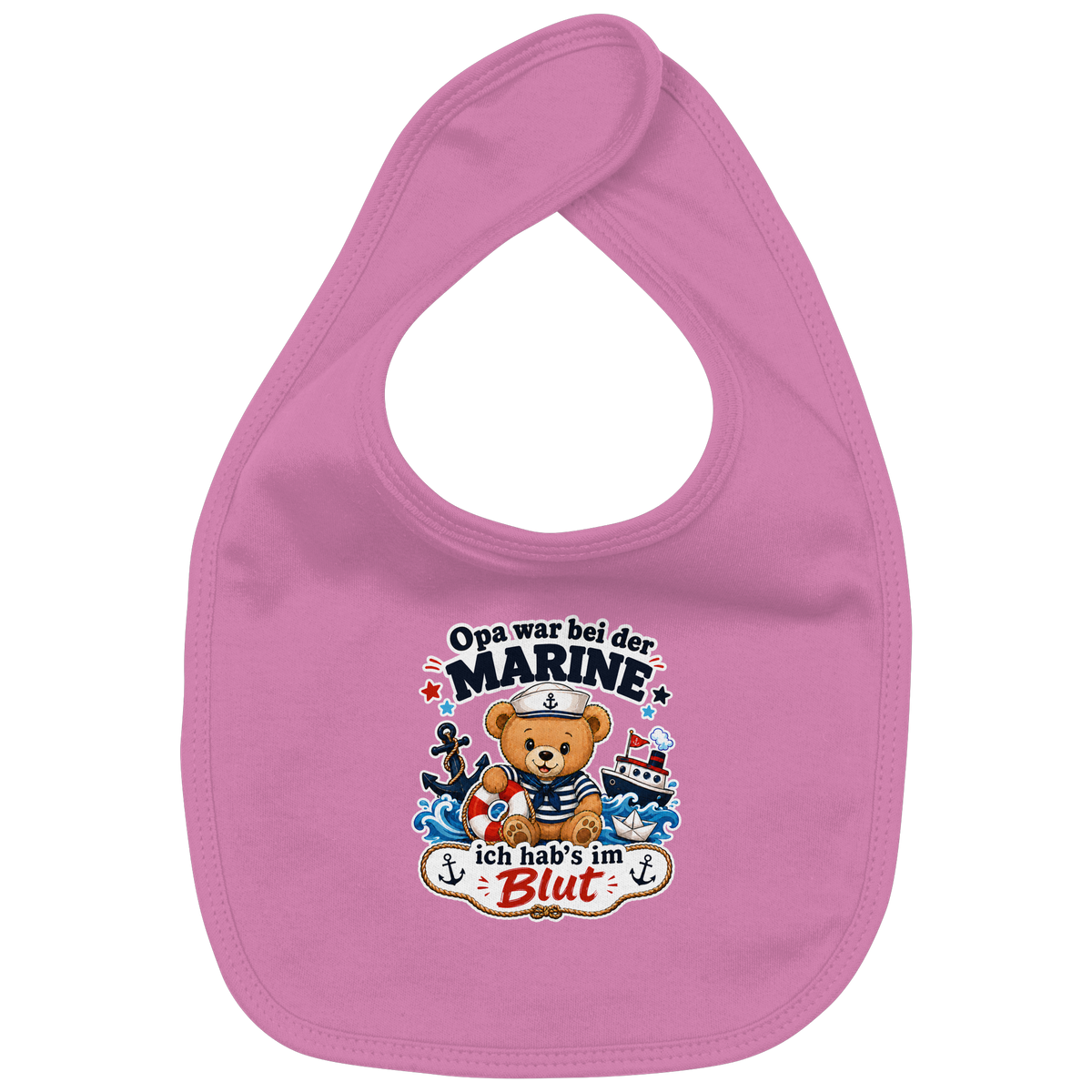 Opa war bei der Marine – ich hab’s im Blut - Organic Baby-Lätzchen
