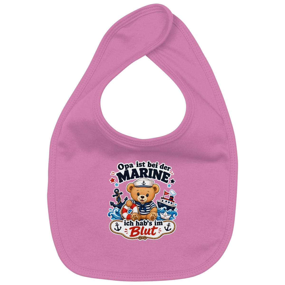 Opa ist bei der Marine – ich hab’s im Blut - Organic Baby-Lätzchen