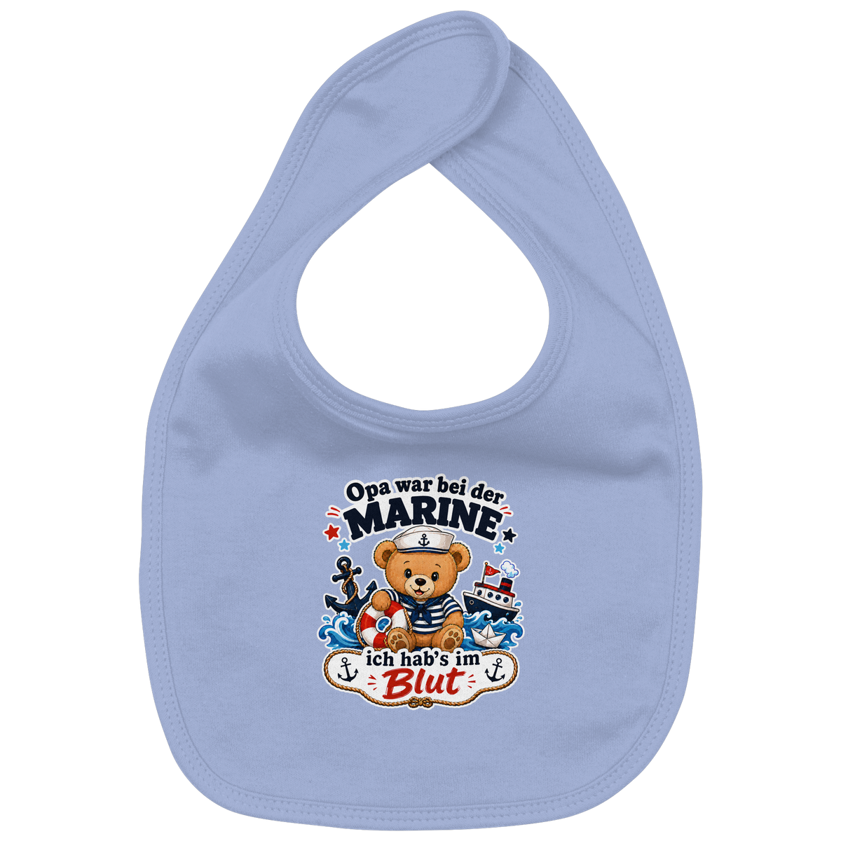Opa war bei der Marine – ich hab’s im Blut - Organic Baby-Lätzchen