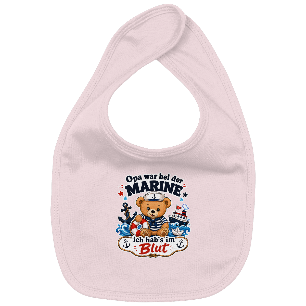 Opa war bei der Marine – ich hab’s im Blut - Organic Baby-Lätzchen