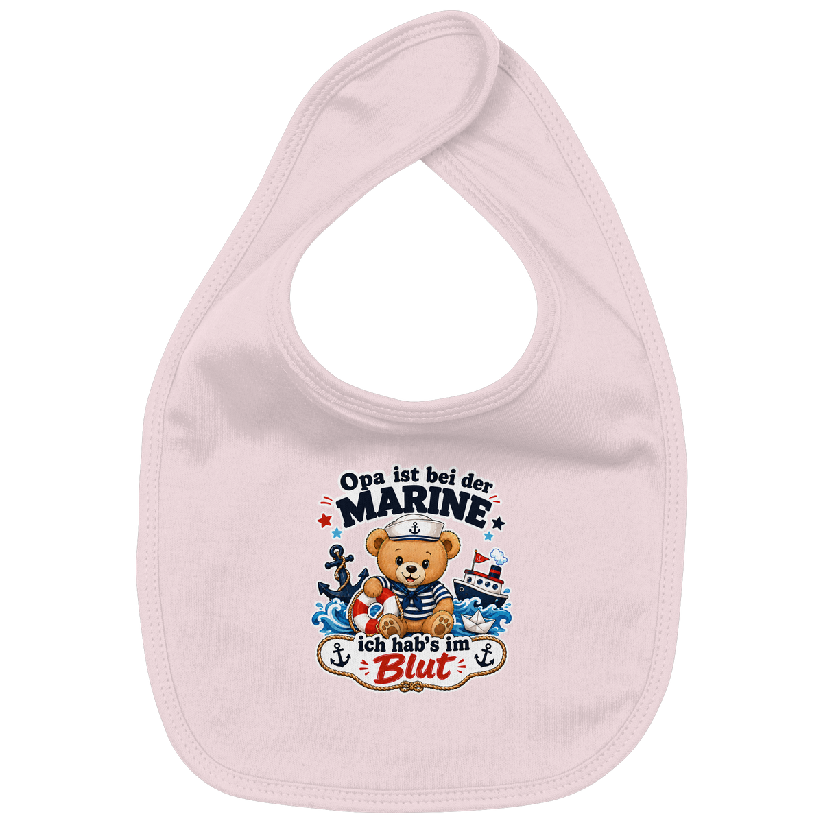 Opa ist bei der Marine – ich hab’s im Blut - Organic Baby-Lätzchen