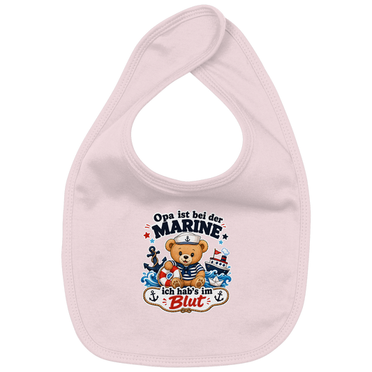 Opa ist bei der Marine – ich hab’s im Blut - Organic Baby-Lätzchen
