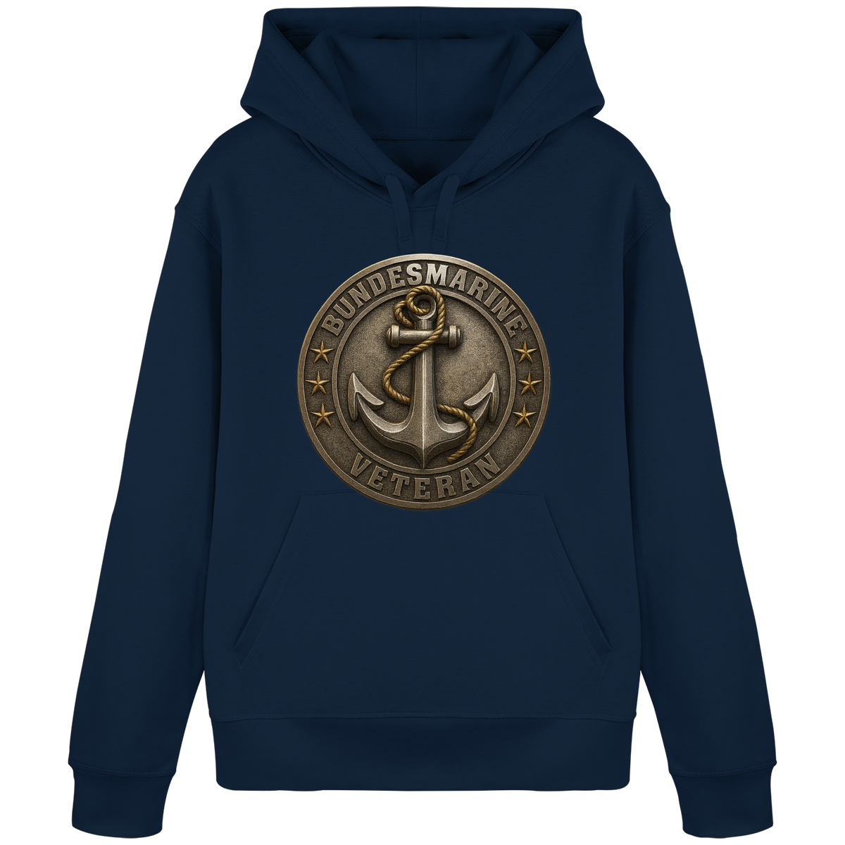 Logo BUNDESMARINE - Metalleffekt - Organic Basic Hoodie