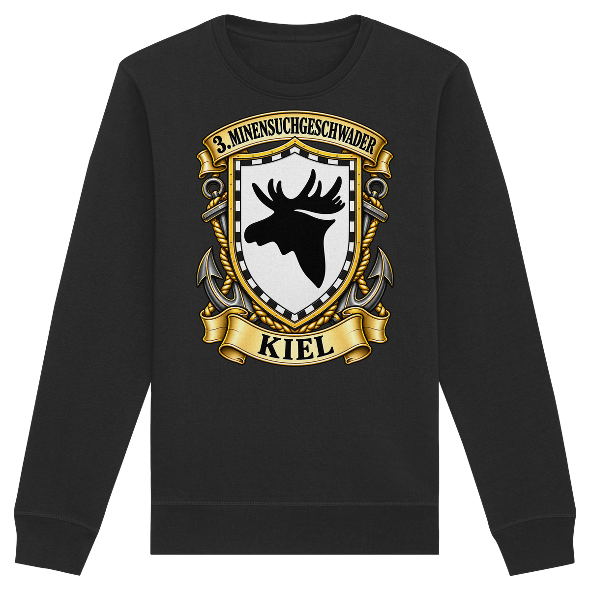Wappen 3. Minensuchgeschwader - KIEL - Organic Basic Unisex Sweatshirt