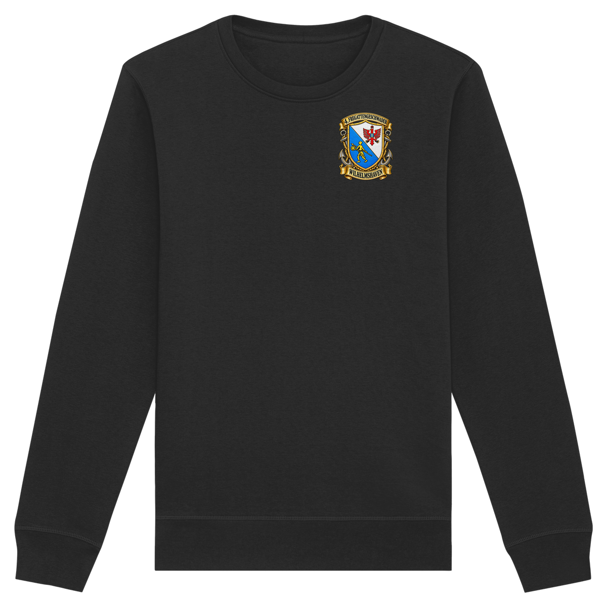 Wappen 4. Fregattengeschwader - Wilhelmshaven - Brustlogo - Organic Basic Unisex Sweatshirt