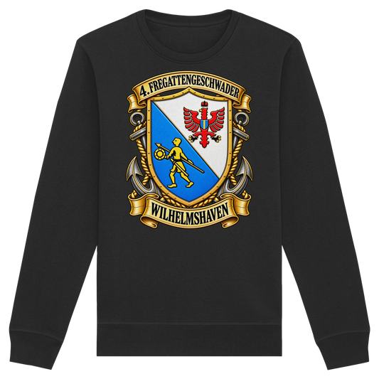 Wappen 4. Fregattengeschwader - Wilhelmshaven  - Organic Basic Unisex Sweatshirt