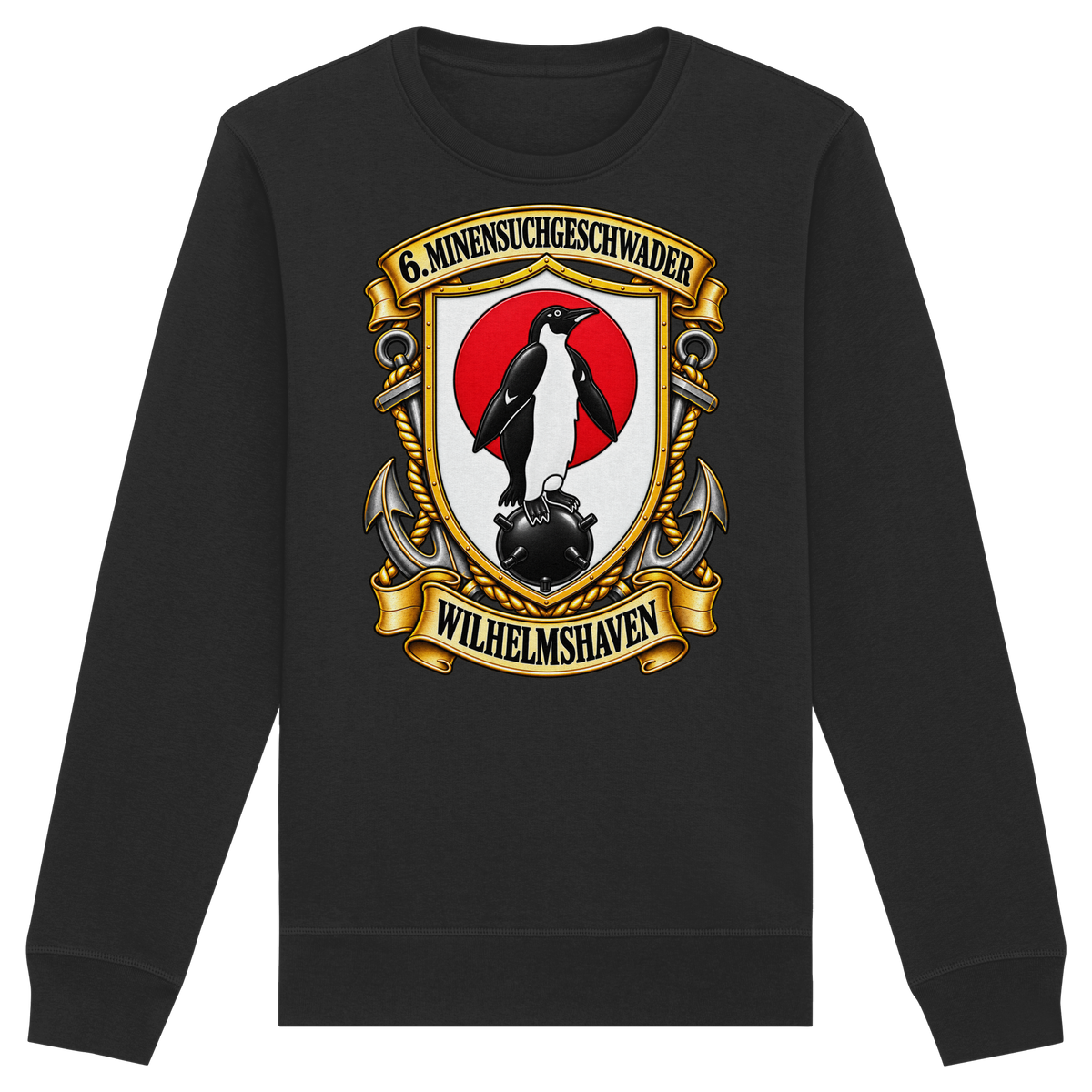 Wappen 6. Minensuchgeschwader - WILHELMSHAVEN - Organic Basic Unisex Sweatshirt