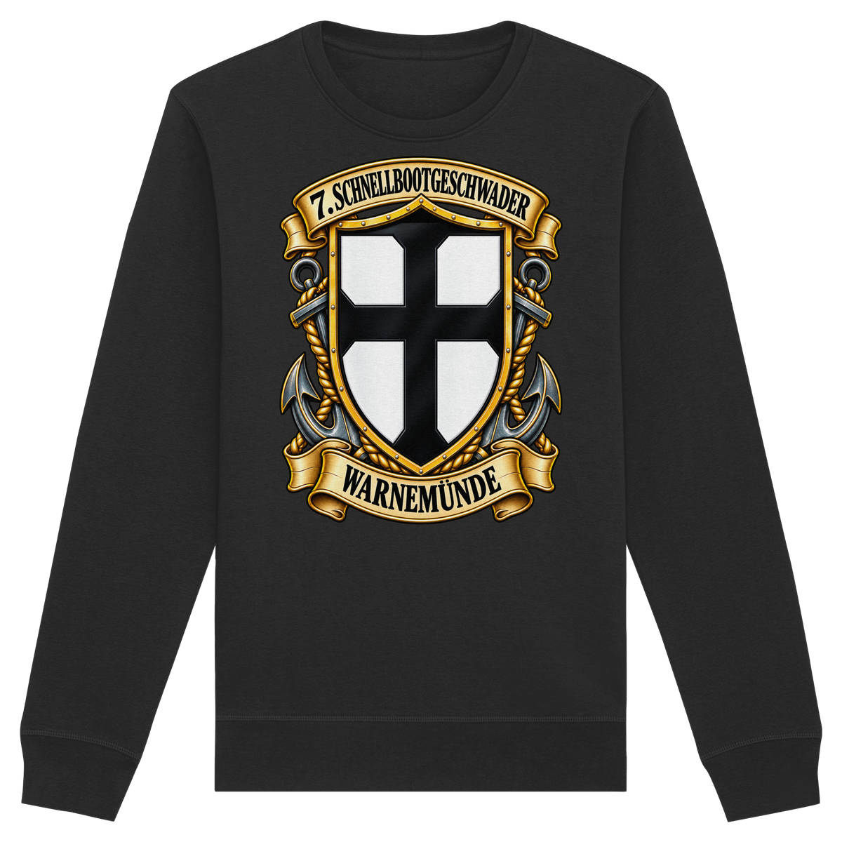 Wappen 7. Schnellbootgeschwader - WARNEMÜNDE - Organic Basic Unisex Sweatshirt