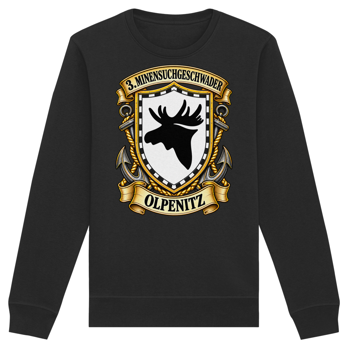 Wappen 3. Minensuchgeschwader - OLPENITZ - Organic Basic Unisex Sweatshirt