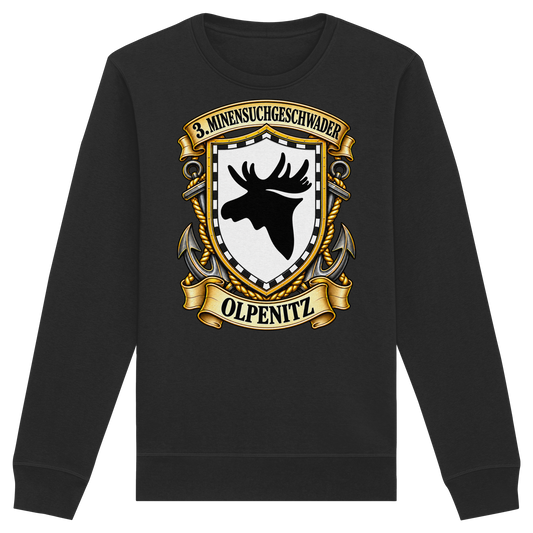 Wappen 3. Minensuchgeschwader - OLPENITZ - Organic Basic Unisex Sweatshirt