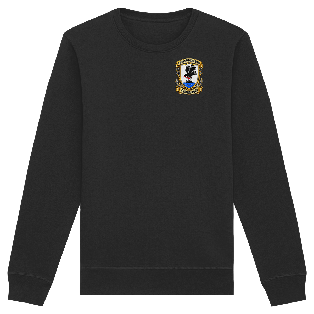 Wappen 4. Minensuchgeschwader - WILHELMSHAVEN - Brustlogo - Organic Basic Unisex Sweatshirt