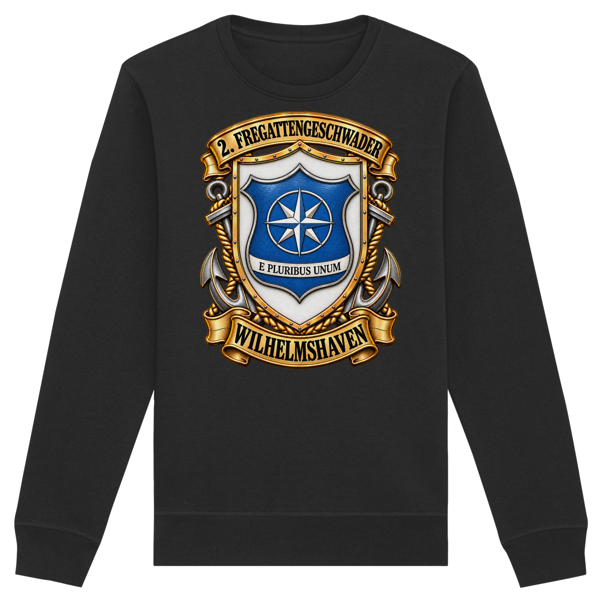 Wappen 2. Fregattengeschwader - Wilhelmshaven - Organic Basic Unisex Sweatshirt