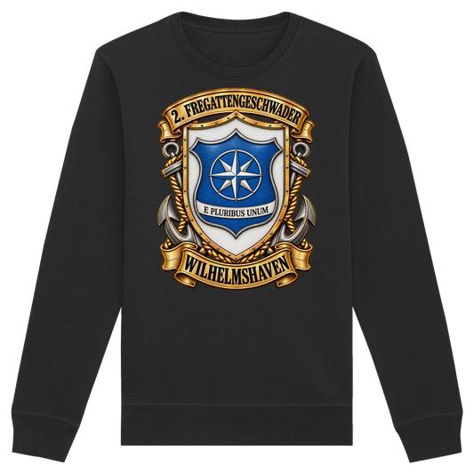 Wappen 2. Fregattengeschwader - Wilhelmshaven - Organic Basic Unisex Sweatshirt