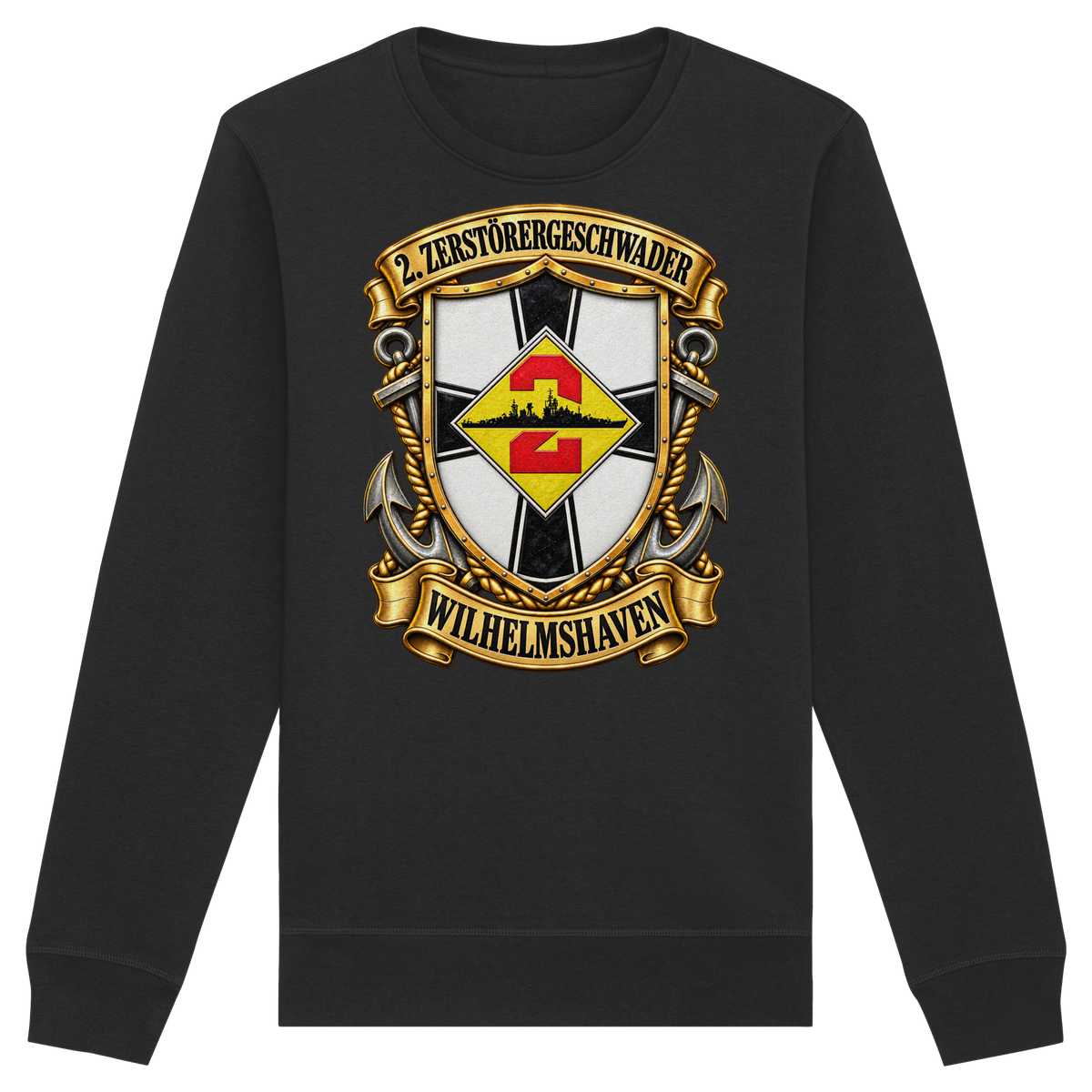Wappen 2. Zerstörergeschwader - WILHELMSHAVEN - Organic Basic Unisex Sweatshirt