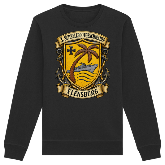 Wappen 3. Schnellbootgeschwader - FLENSBURG - Organic Basic Unisex Sweatshirt