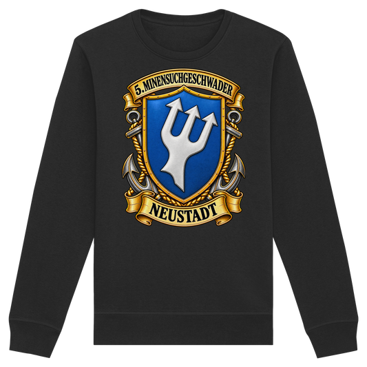 Wappen 5. Minensuchgeschwader - NEUSTADT - Organic Basic Unisex Sweatshirt