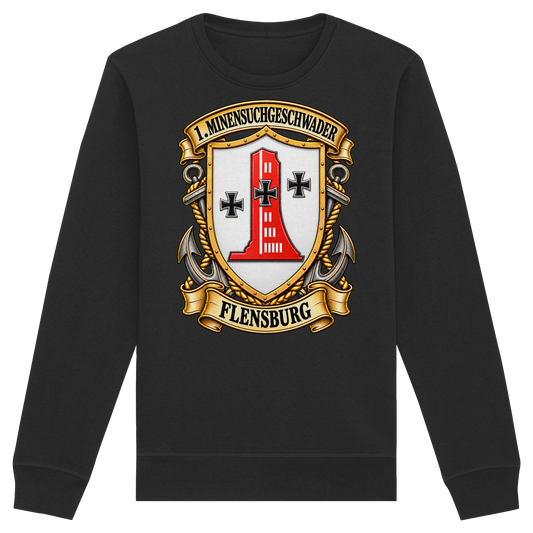Wappen 1. Minensuchgeschwader - FLENSBURG - Organic Basic Unisex Sweatshirt