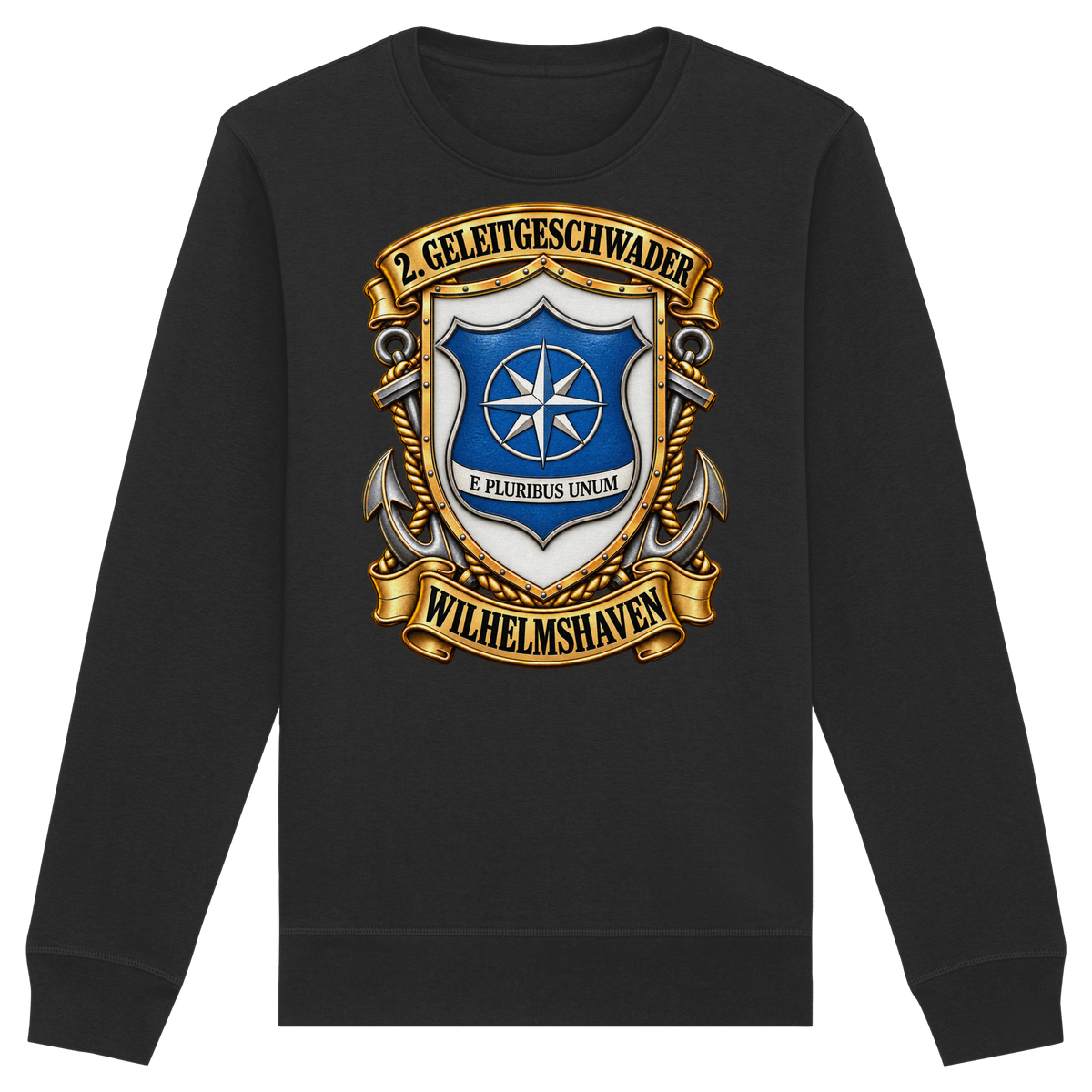 Wappen 2. Geleitgeschwader - Wilhelmshaven - Organic Basic Unisex Sweatshirt