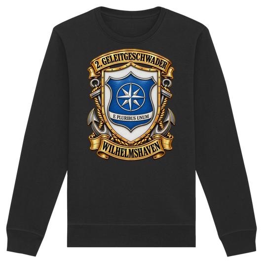 Wappen 2. Geleitgeschwader - Wilhelmshaven - Organic Basic Unisex Sweatshirt