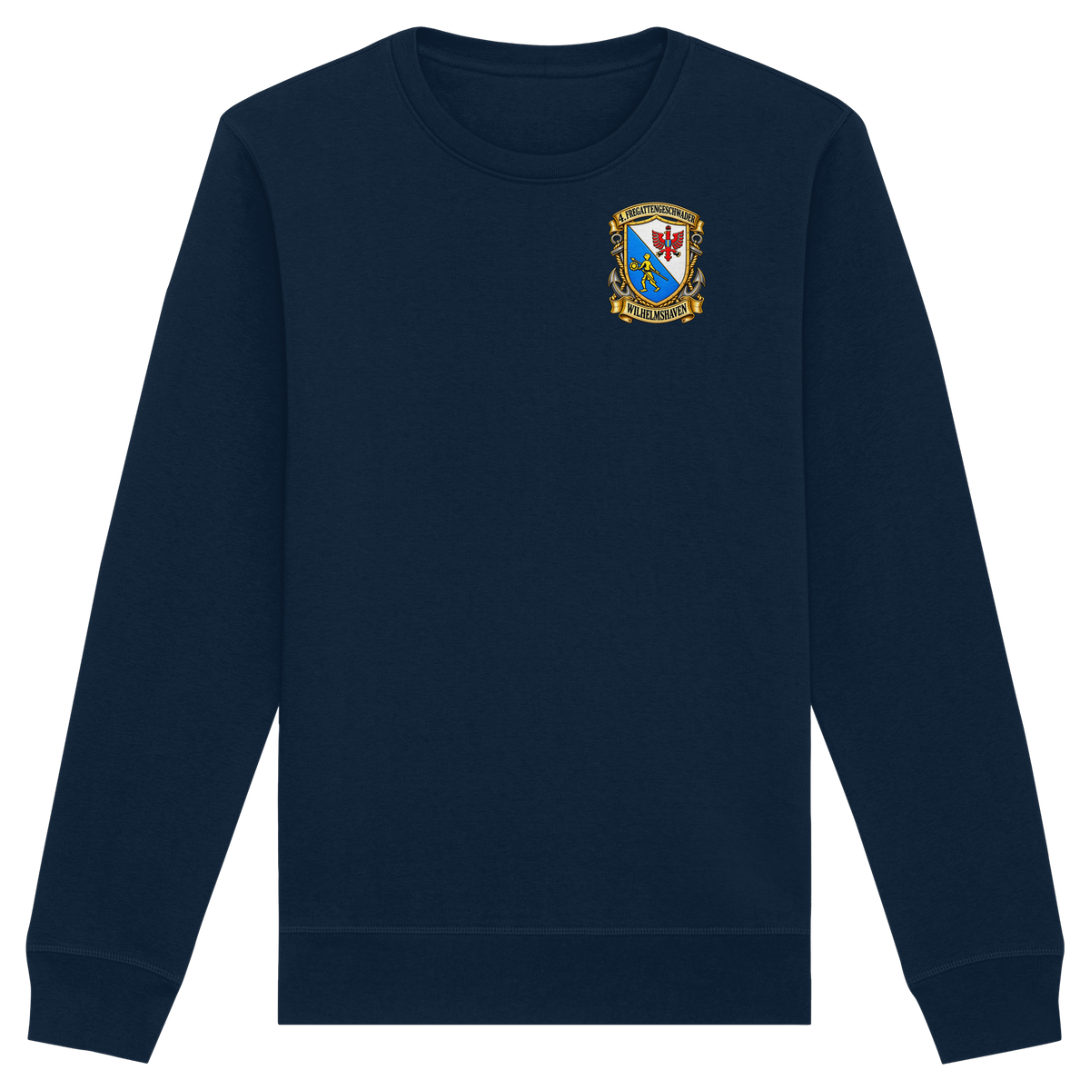 Wappen 4. Fregattengeschwader - Wilhelmshaven - Brustlogo - Organic Basic Unisex Sweatshirt