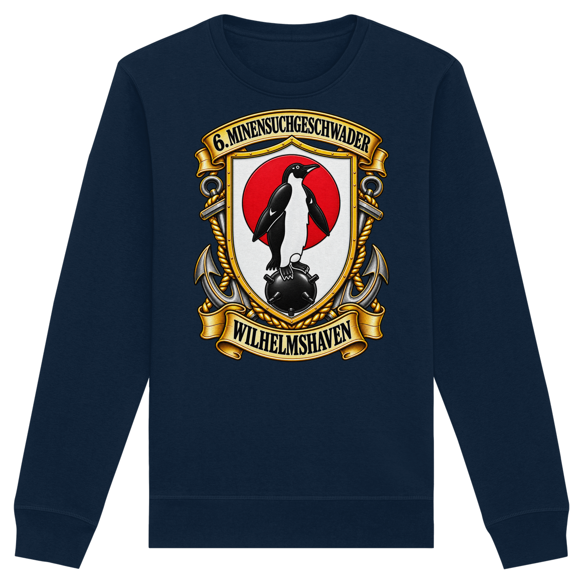 Wappen 6. Minensuchgeschwader - WILHELMSHAVEN - Organic Basic Unisex Sweatshirt