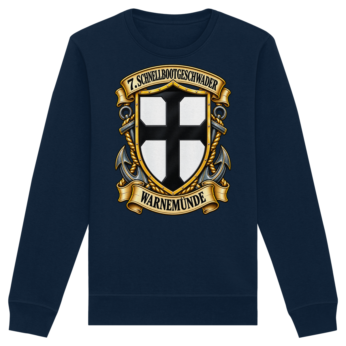 Wappen 7. Schnellbootgeschwader - WARNEMÜNDE - Organic Basic Unisex Sweatshirt
