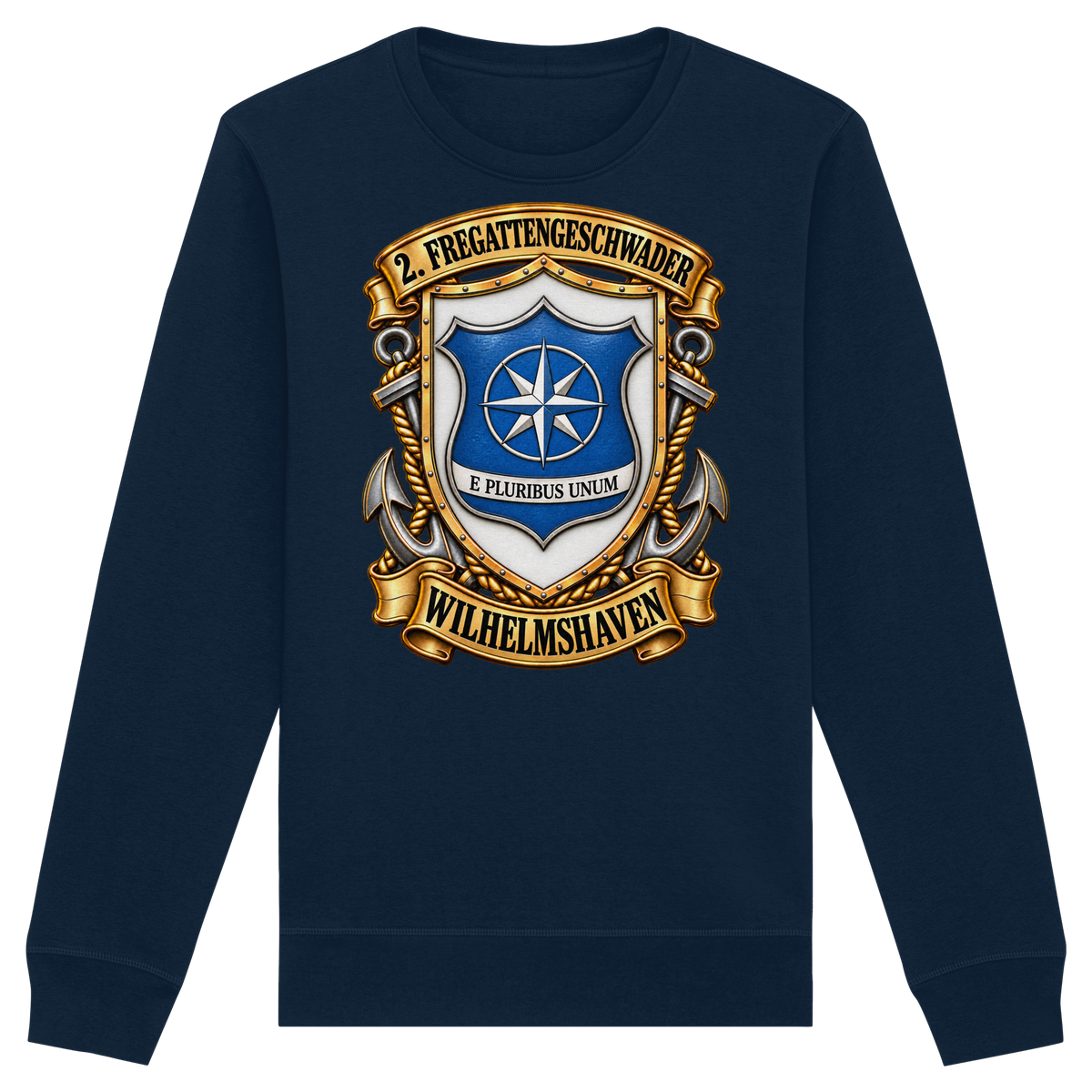 Wappen 2. Fregattengeschwader - Wilhelmshaven - Organic Basic Unisex Sweatshirt