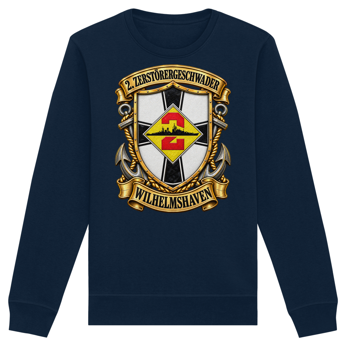 Wappen 2. Zerstörergeschwader - WILHELMSHAVEN - Organic Basic Unisex Sweatshirt
