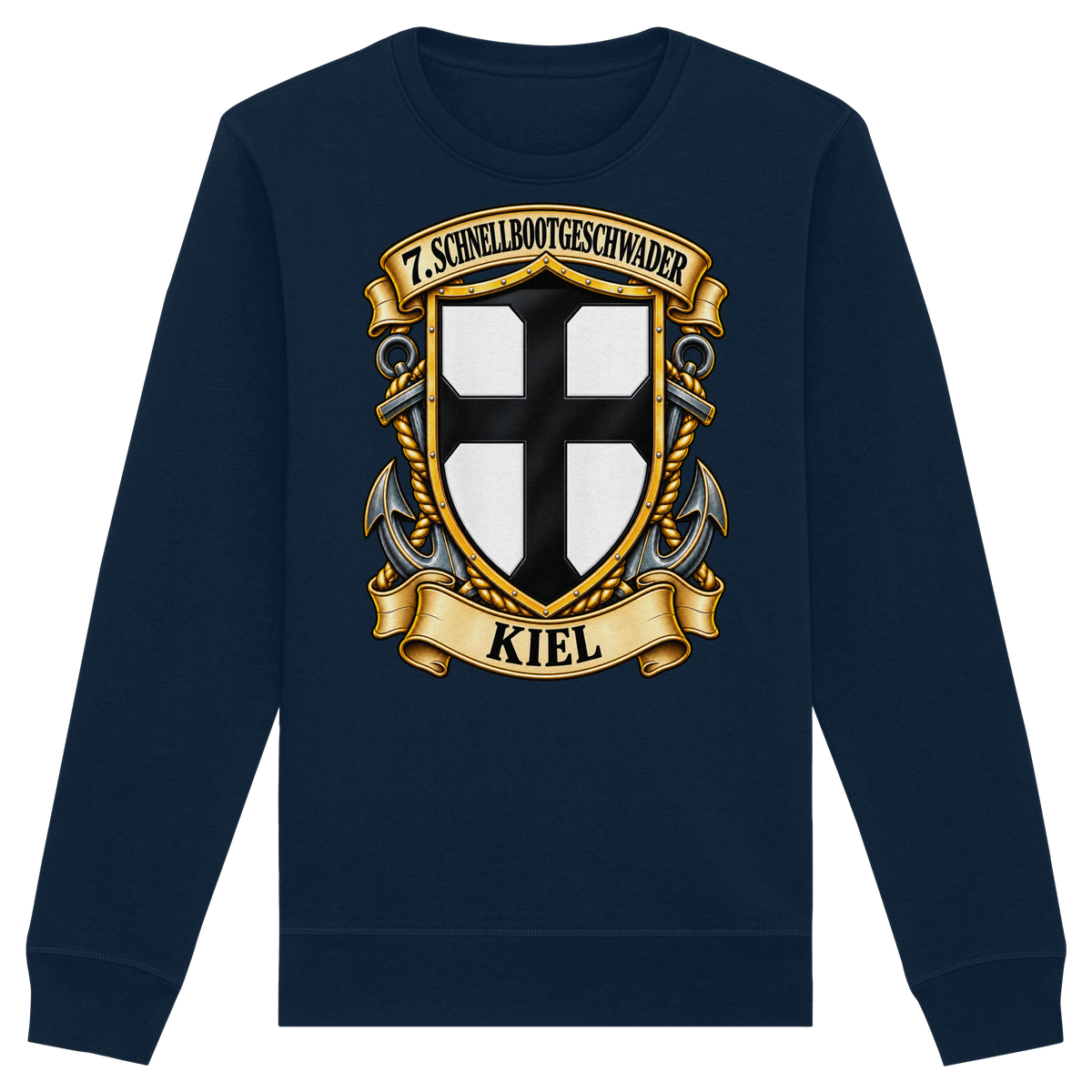 Wappen 7. Schnellbootgeschwader - KIEL - Organic Basic Unisex Sweatshirt