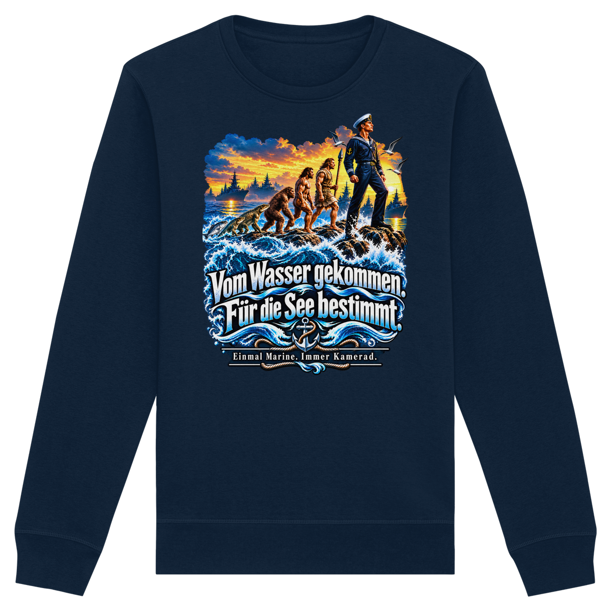 Vom Wasser gekommen - Für die See bestimmt - Organic Basic Unisex Sweatshirt