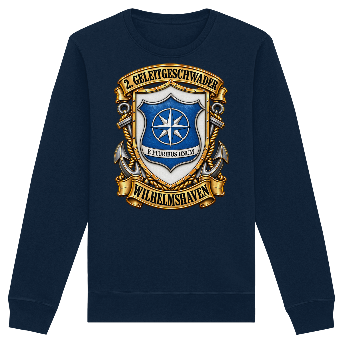 Wappen 2. Geleitgeschwader - Wilhelmshaven - Organic Basic Unisex Sweatshirt
