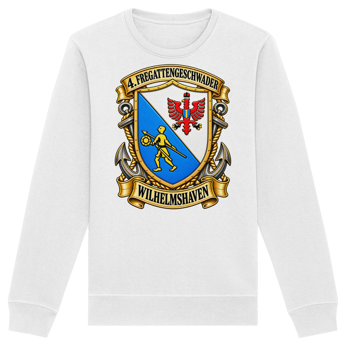 Wappen 4. Fregattengeschwader - Wilhelmshaven  - Organic Basic Unisex Sweatshirt