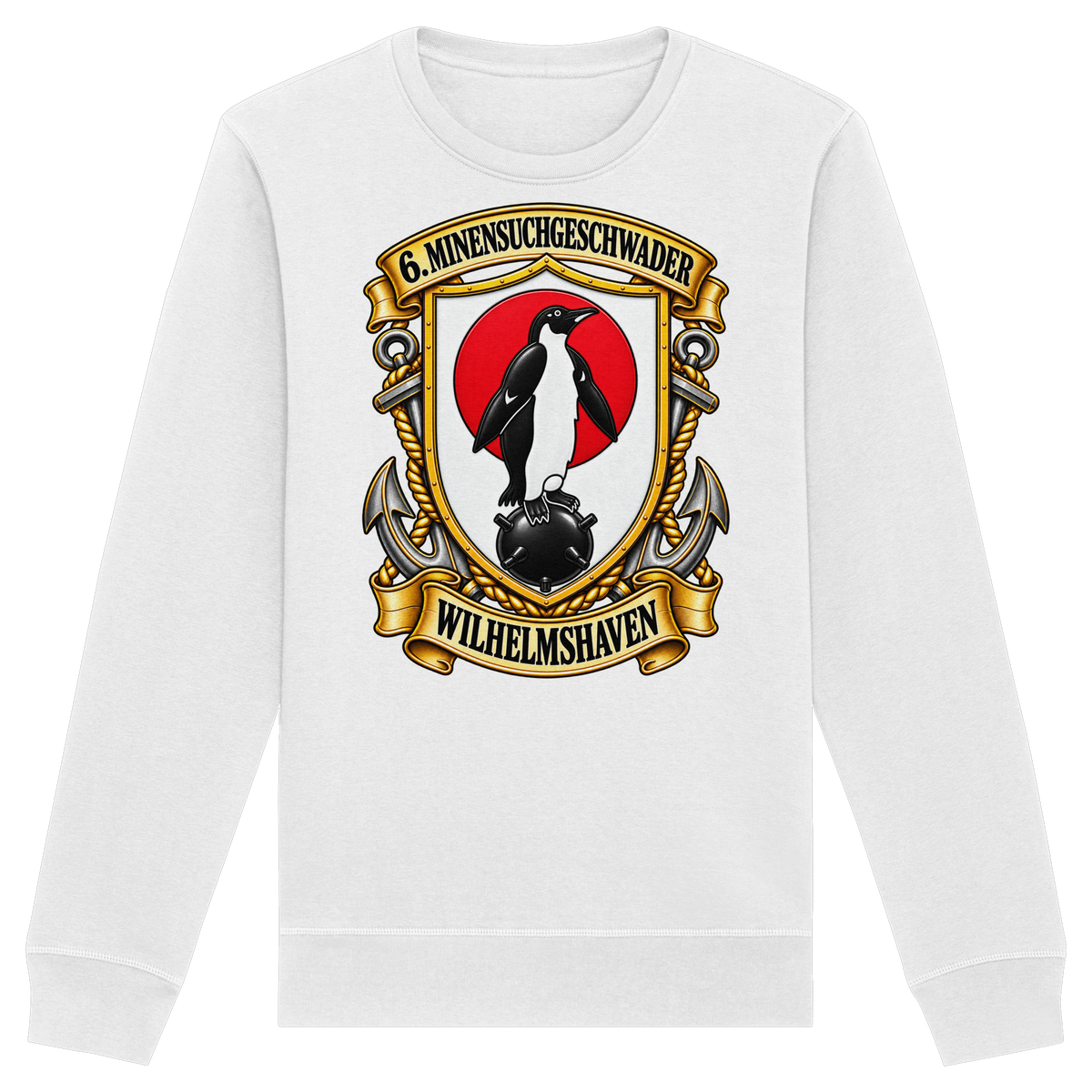 Wappen 6. Minensuchgeschwader - WILHELMSHAVEN - Organic Basic Unisex Sweatshirt