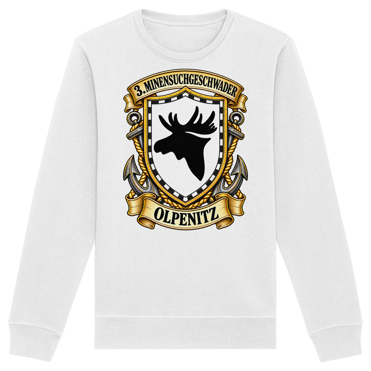 Wappen 3. Minensuchgeschwader - OLPENITZ - Organic Basic Unisex Sweatshirt