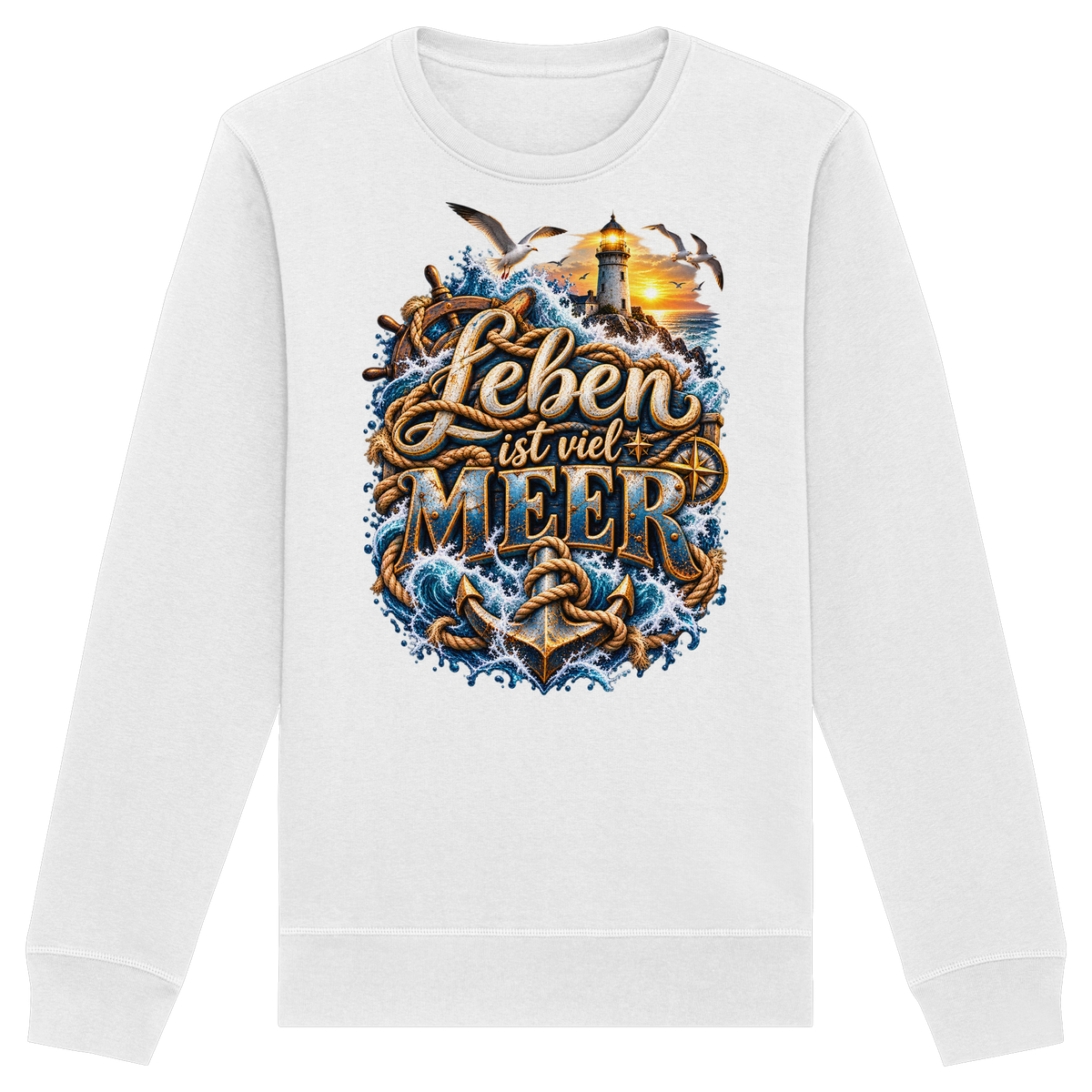 Leben ist viel Meer - Organic Basic Unisex Sweatshirt