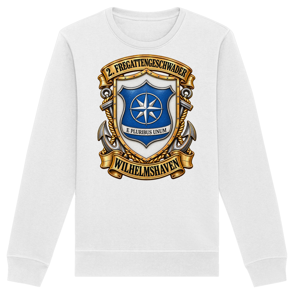 Wappen 2. Fregattengeschwader - Wilhelmshaven - Organic Basic Unisex Sweatshirt