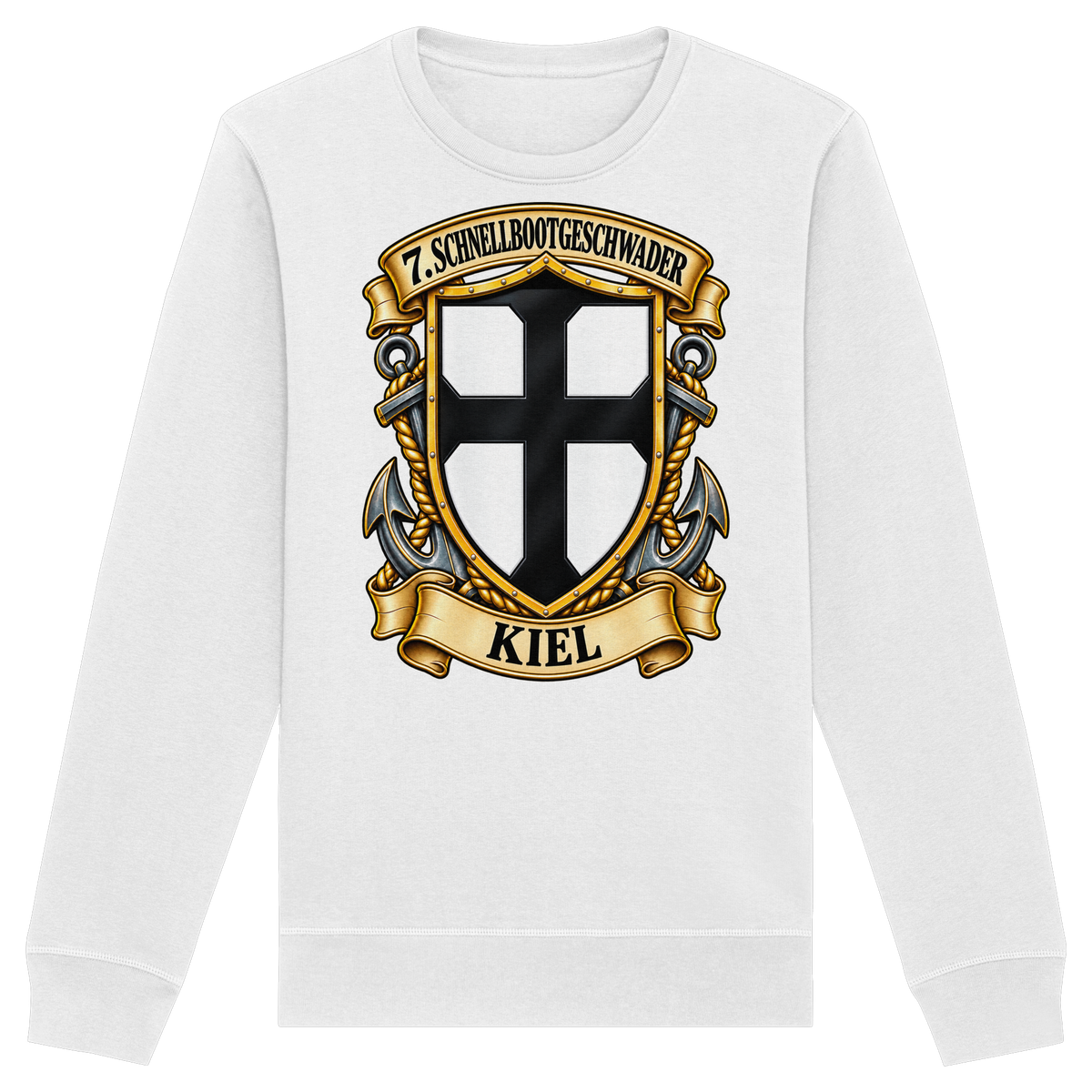 Wappen 7. Schnellbootgeschwader - KIEL - Organic Basic Unisex Sweatshirt