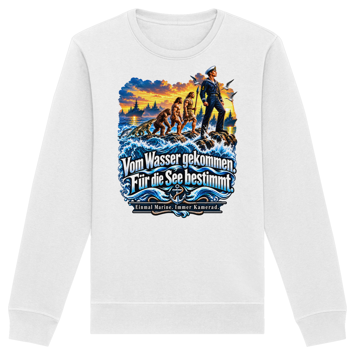 Vom Wasser gekommen - Für die See bestimmt - Organic Basic Unisex Sweatshirt