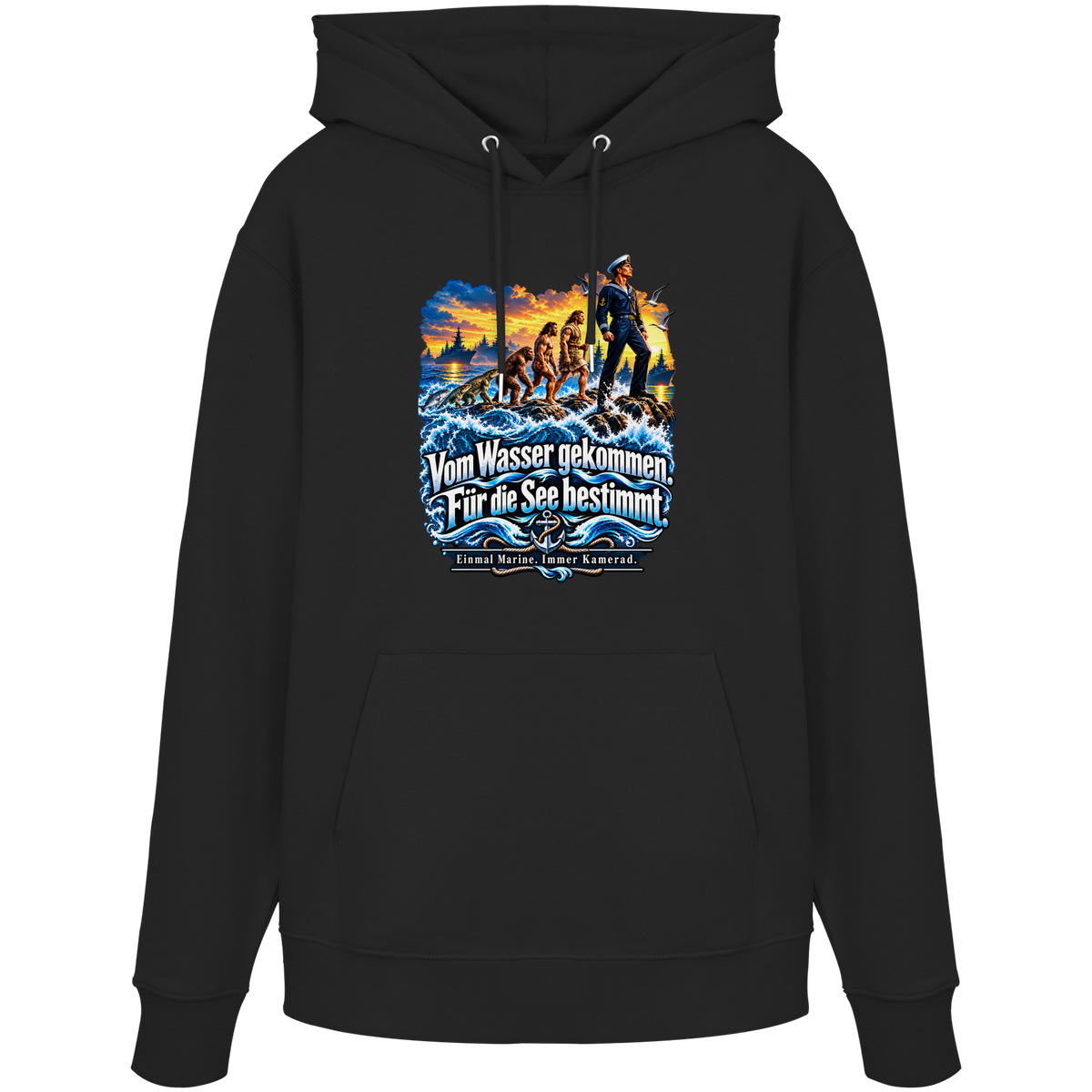 Vom Wasser gekommen - Für die See bestimmt - Organic Hoodie