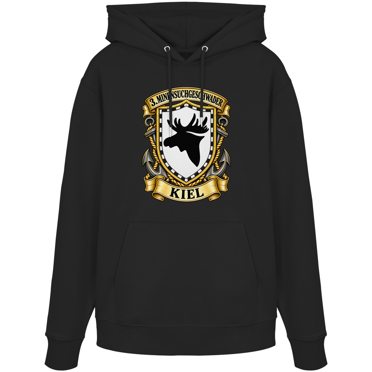 Wappen 3. Minensuchgeschwader - KIEL - Organic Hoodie
