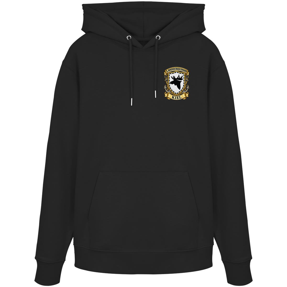 Wappen 3. Minensuchgeschwader - KIEL - Brustlogo - Organic Hoodie