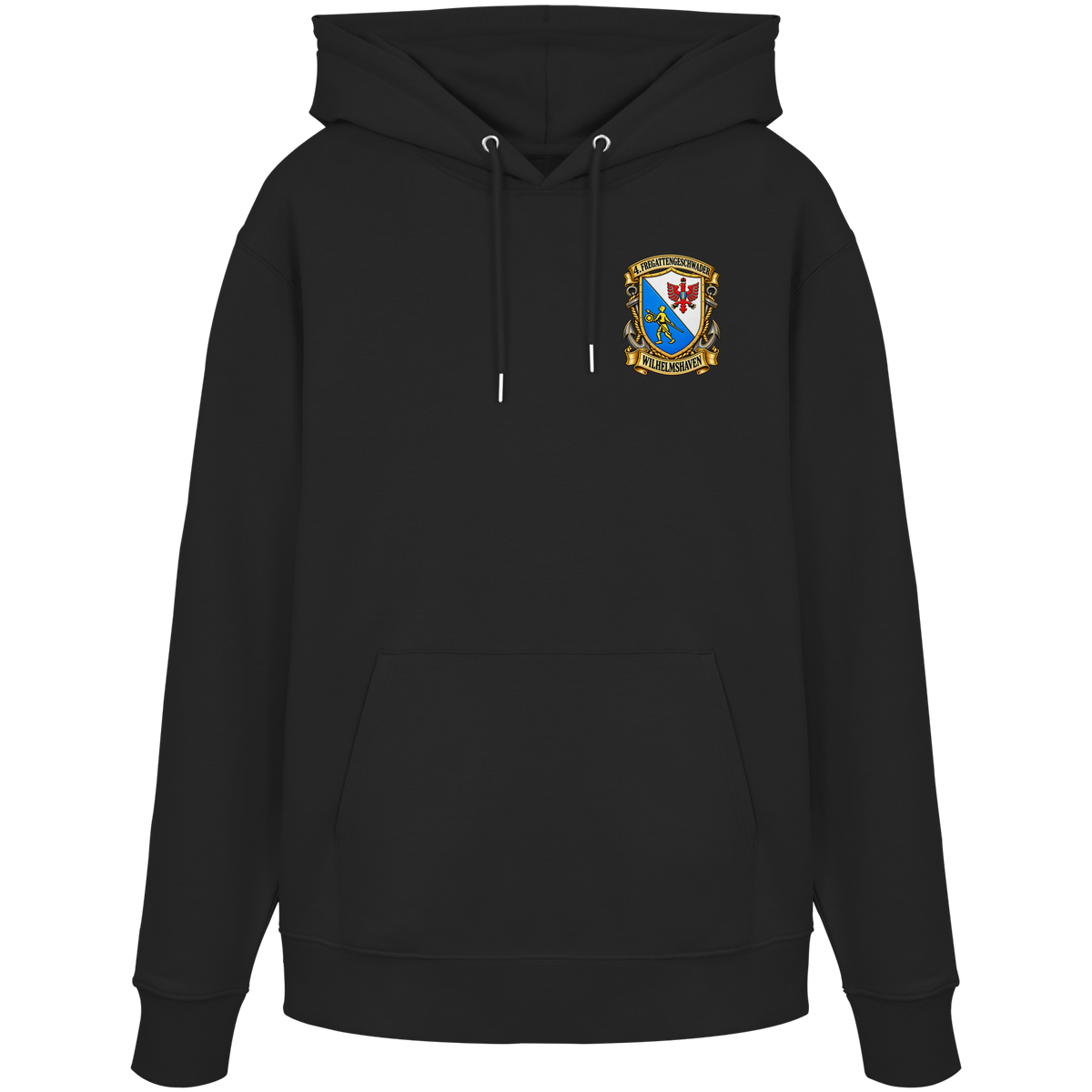 Wappen 4. Fregattengeschwader - Wilhelmshaven - Brustlogo - Organic Hoodie