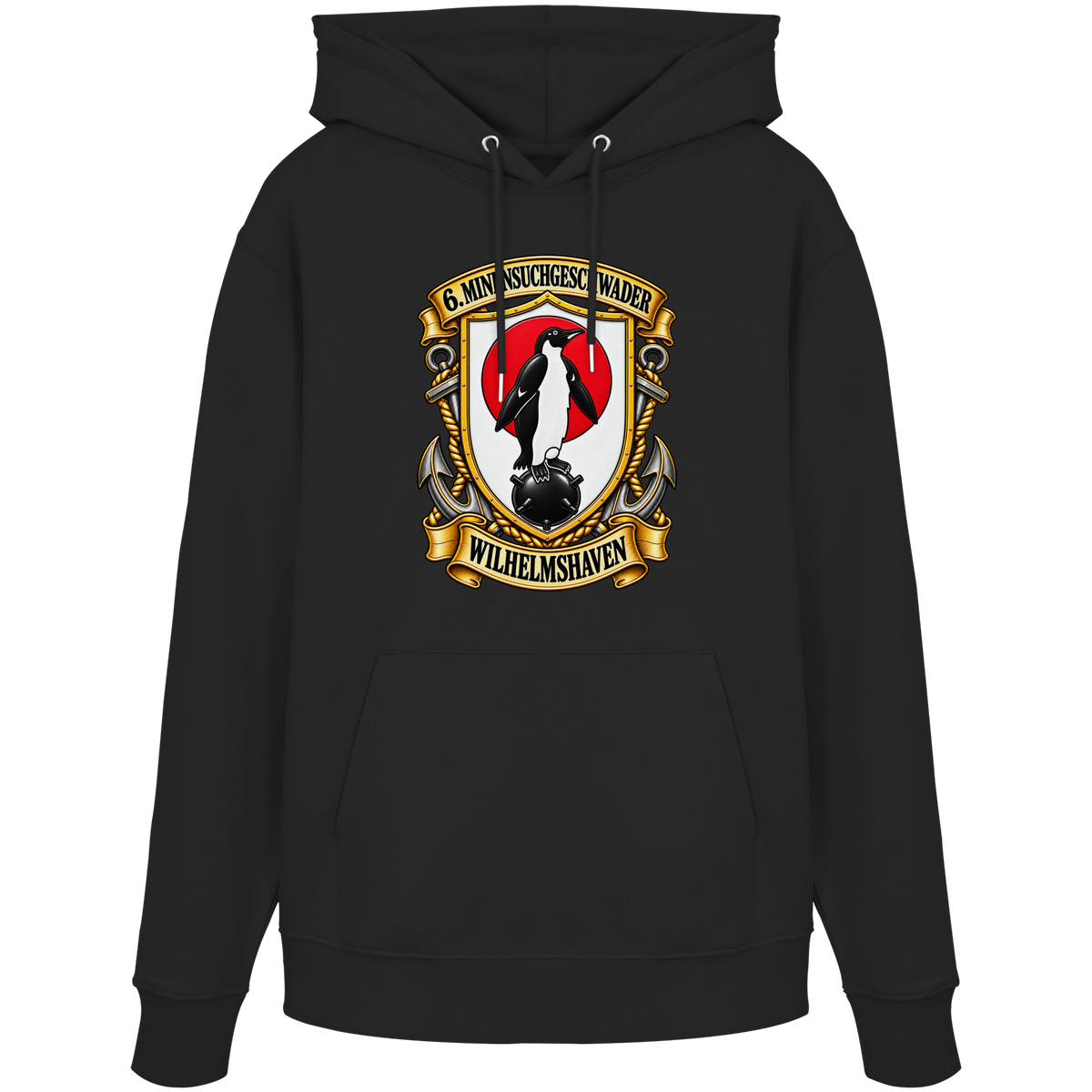 Wappen 6. Minensuchgeschwader - WILHELMSHAVEN - Organic Hoodie