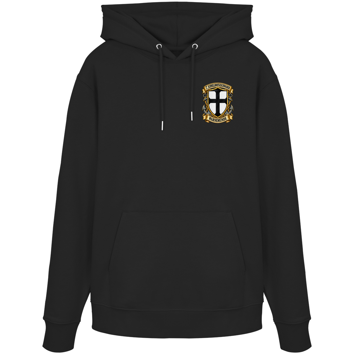 Wappen 7. Schnellbootgeschwader - WARNEMÜNDE - Brustlogo - Organic Hoodie