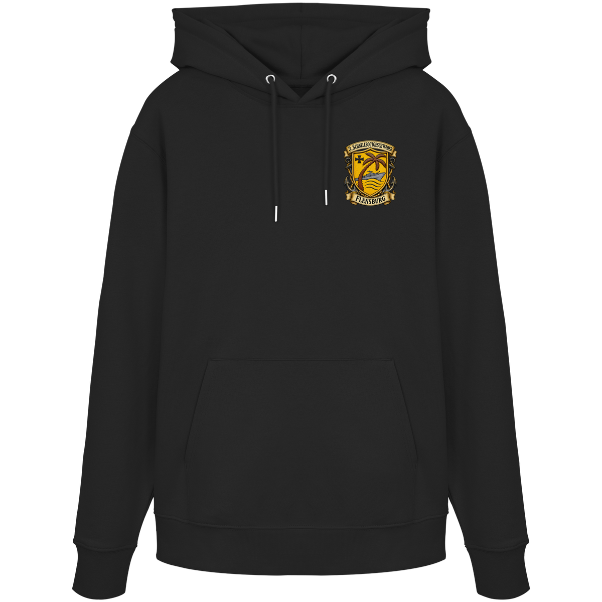 Wappen 3. Schnellbootgeschwader - FLENSBURG - Brustlogo - Organic Hoodie