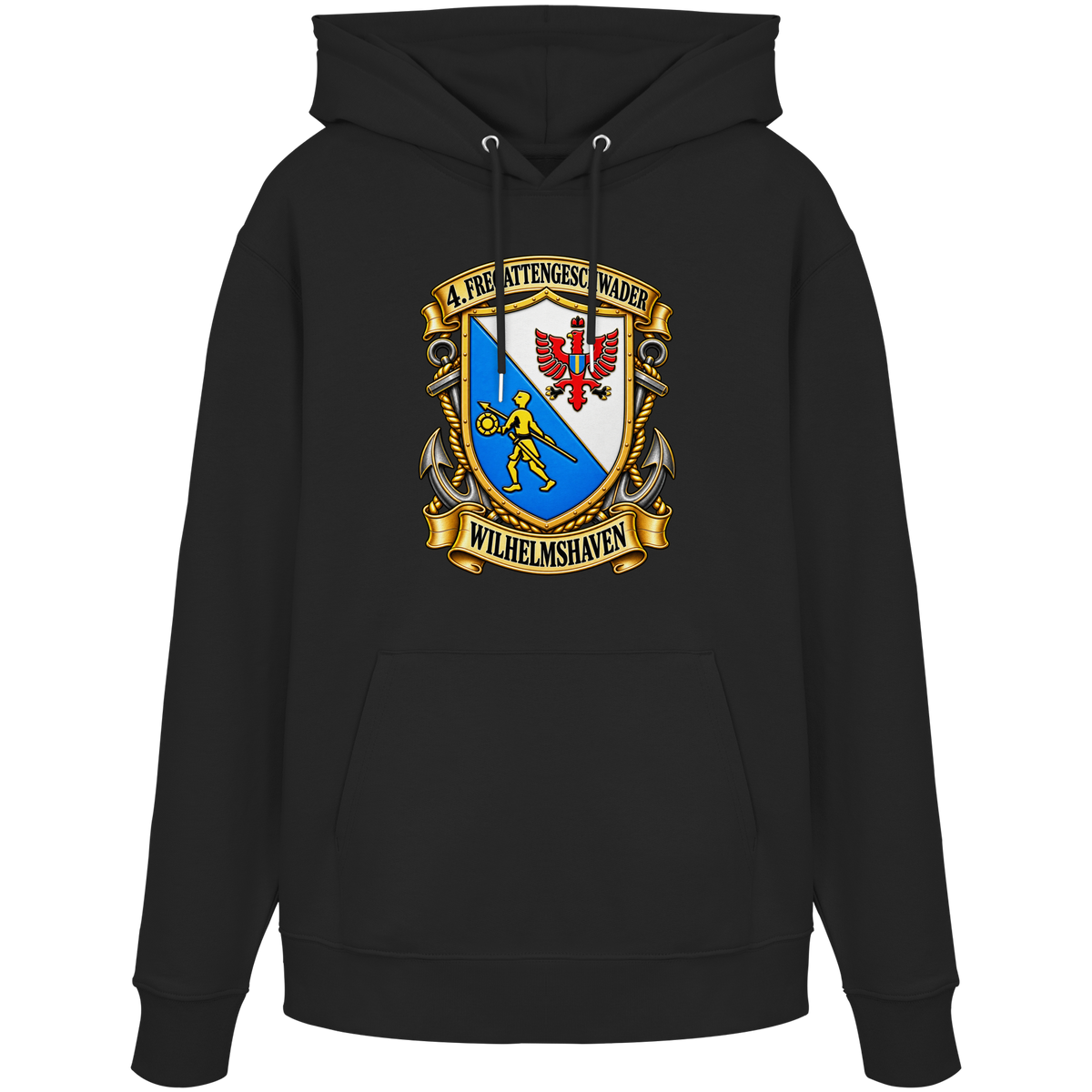 Wappen 4. Fregattengeschwader - Wilhelmshaven  - Organic Hoodie